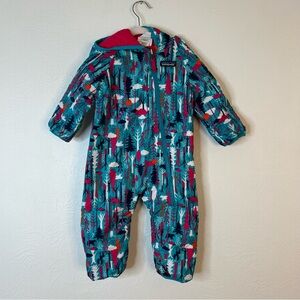 Patagonia Multicolor Kids One Piece Footie Bunting Snow Suit size 3-6 months